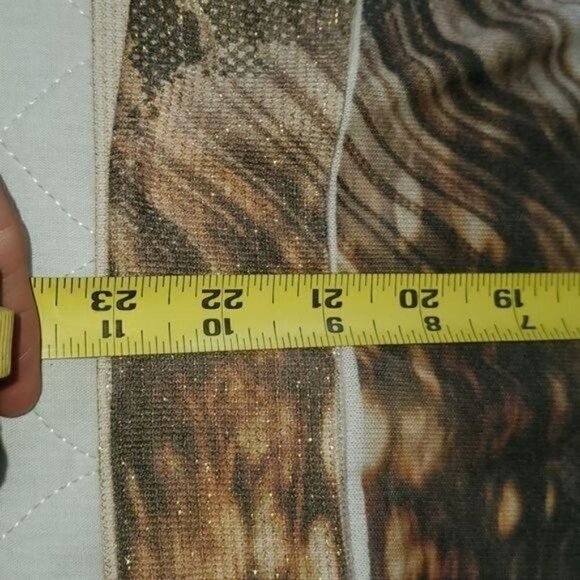 Cubism Gold Hues Designed Multicolored Long Sleeve Button Down Sz L Cardigan - Picture 8 of 8